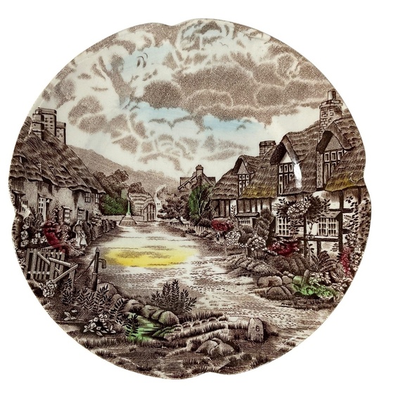 Set of 4 Johnson Bros Olde English Countryside 6 1/8” Plates Scalloped Edge - Picture 4 of 11